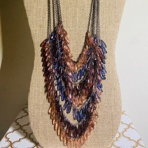 Anthropologie Layer Chandelier Necklace